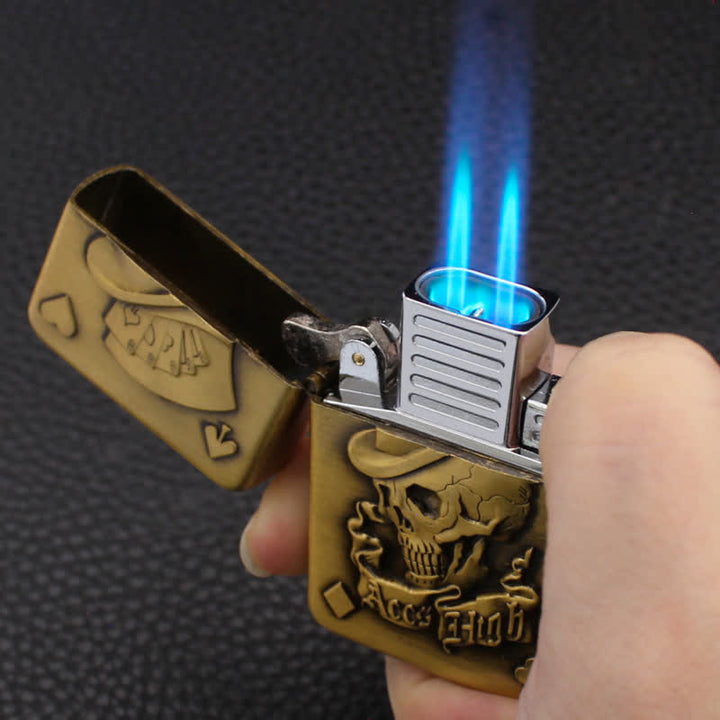 Poker Card Skull & Aces Refillable Butane Lighter - image 7
