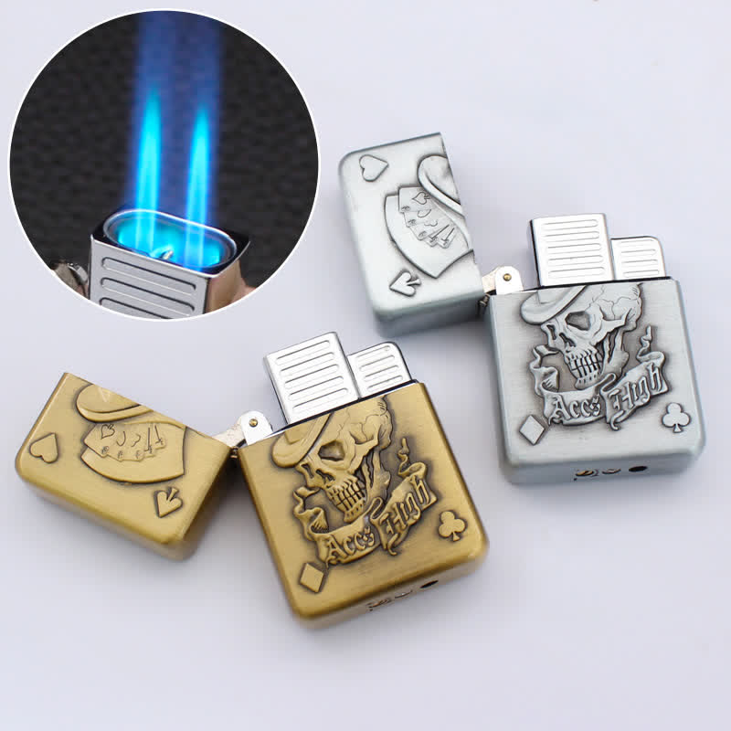 Poker Card Skull & Aces Refillable Butane Lighter - image 4
