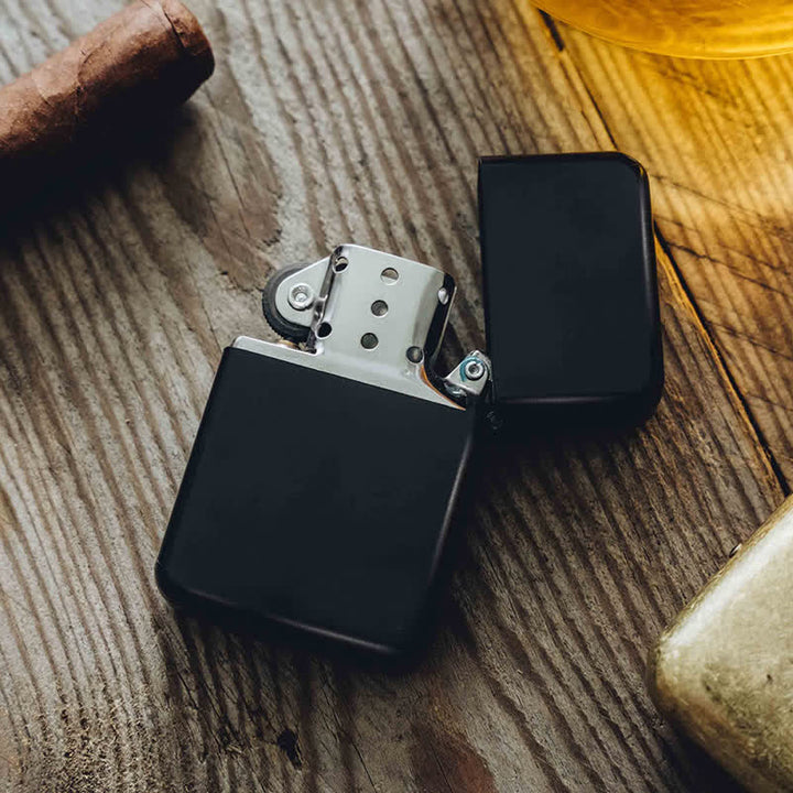 Unique Personalized Custom Refillable Kerosene Lighter - Black / Blank - Blank - image 1