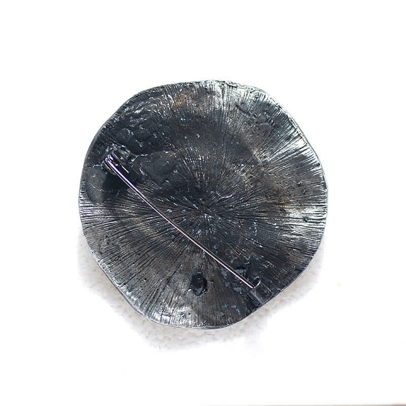 Women's Retro Round Bamboo Pearl Decoration Brooch - image 4