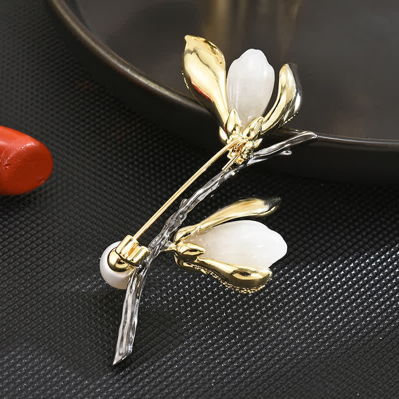 Women's Magnolia Luxury Imitation Pearl pin Brooch - image 3