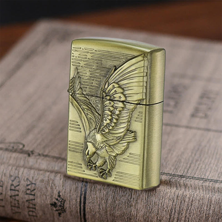 Soaring Eagle Bronze Refillable Kerosene Lighter - Soaring Eagle - image 0