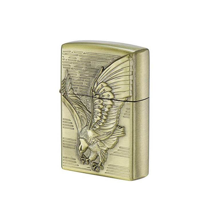 Soaring Eagle Bronze Refillable Kerosene Lighter - image 1