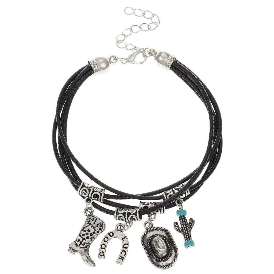  Wild Western Multi-Layered Bracelet Cowboy Necklace - image 6