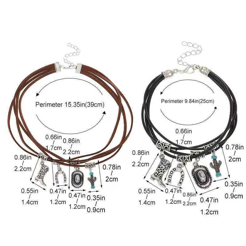  Wild Western Multi-Layered Bracelet Cowboy Necklace - image 3
