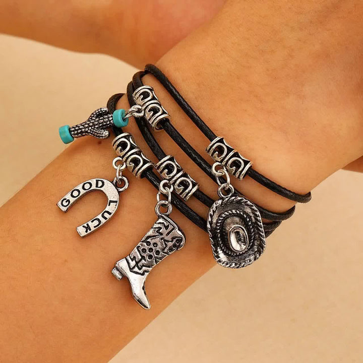 Wild Western Multi-Layered Bracelet Cowboy Necklace - image 5