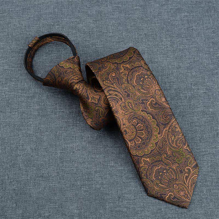 5Pcs Men's Dark Brown & Black Paisley Bow Ties Gift Box - image 9