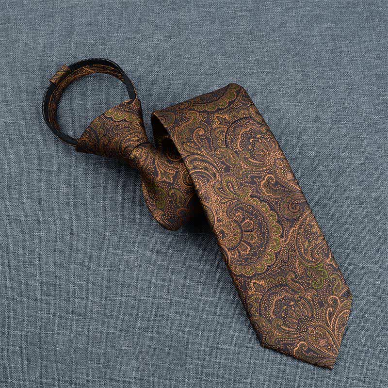 5Pcs Men's Dark Brown & Black Paisley Bow Ties Gift Box - image 9