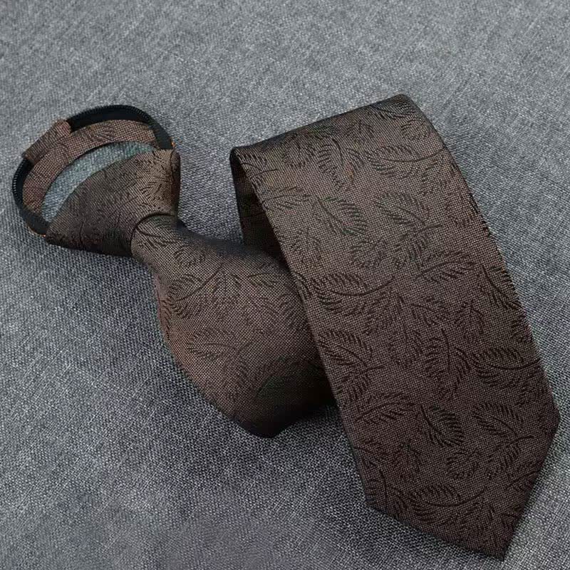 5Pcs Men's Casual Dark Brown Leaves Print Bow Ties Gift Box - image 4