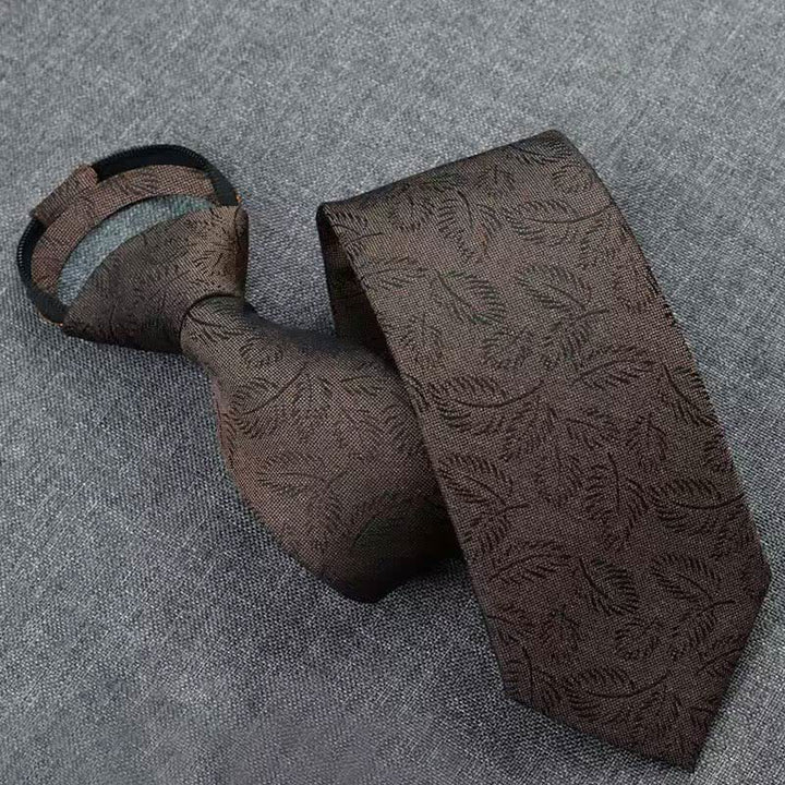5Pcs Men's Casual Dark Brown Leaves Print Bow Ties Gift Box - image 4