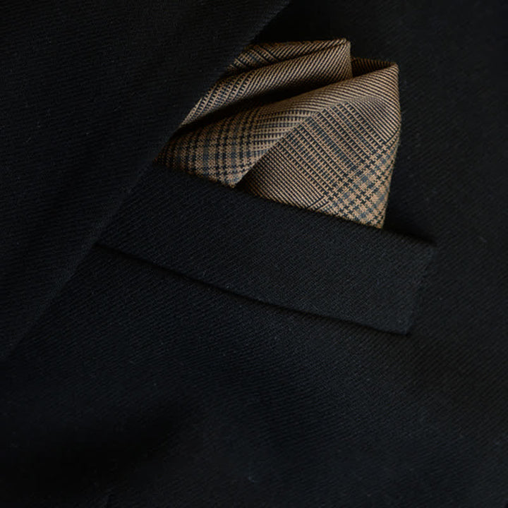 5Pcs Men's Vintage Coffee Brown Plaid Bow Ties Gift Box - image 8