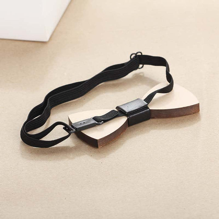 Men's Wedding Party Accessories Carved Wooden Bow Tie - image 3