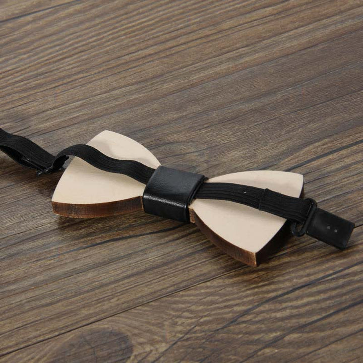 Men's Wedding Party Accessories Carved Wooden Bow Tie - image 5