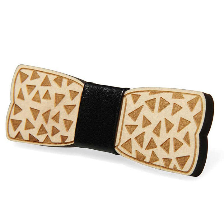Men's Wedding Party Accessories Carved Wooden Bow Tie - Style #5 - image 9