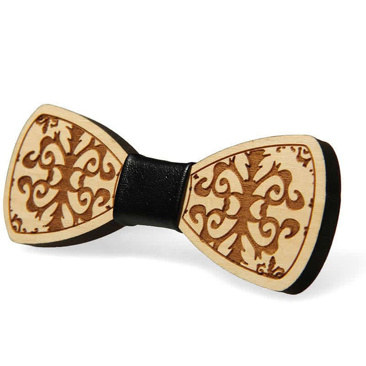 Men's Wedding Party Accessories Carved Wooden Bow Tie - Style #1 - image 0