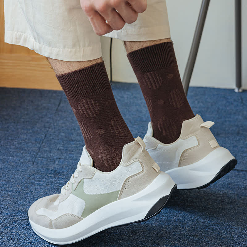 Solid Color Dotted Classic Cotton Crew Socks - image 14