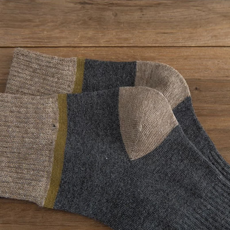 Colorblocking Contrast Sports Cotton Mid-calf Socks - image 8
