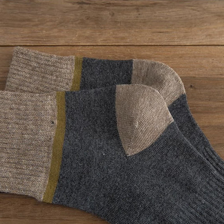 Colorblocking Contrast Sports Cotton Mid-calf Socks - image 8
