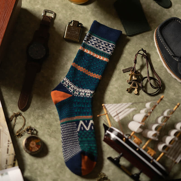 Chic Double Colors Aesthetic Cozy Cotton Crew Socks - image 10