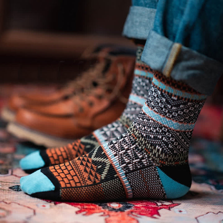 Chic Double Colors Aesthetic Cozy Cotton Crew Socks - image 0