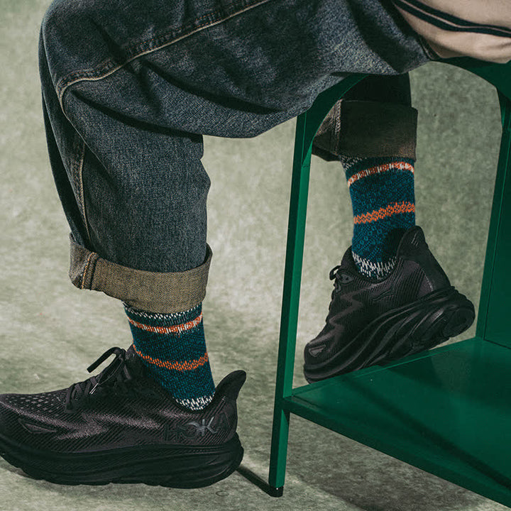 Chic Double Colors Aesthetic Cozy Cotton Crew Socks - image 11