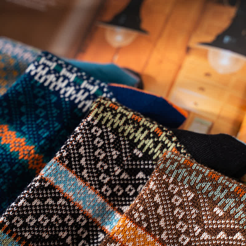 Chic Double Colors Aesthetic Cozy Cotton Crew Socks - image 6