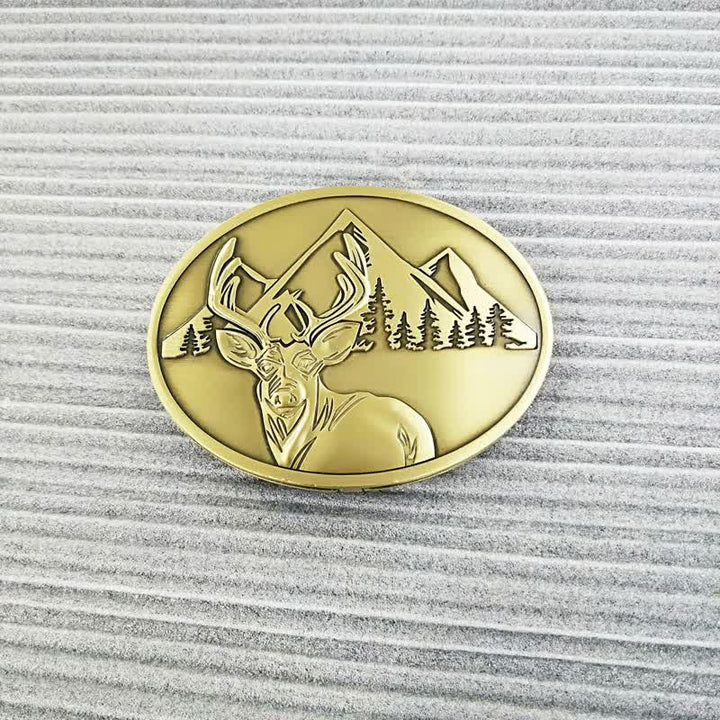 Men's DIY Carved Deer Creative Beer Holder Buckle Leather Belt - Antique Bronze - Without Belt - Without Belt - image 13