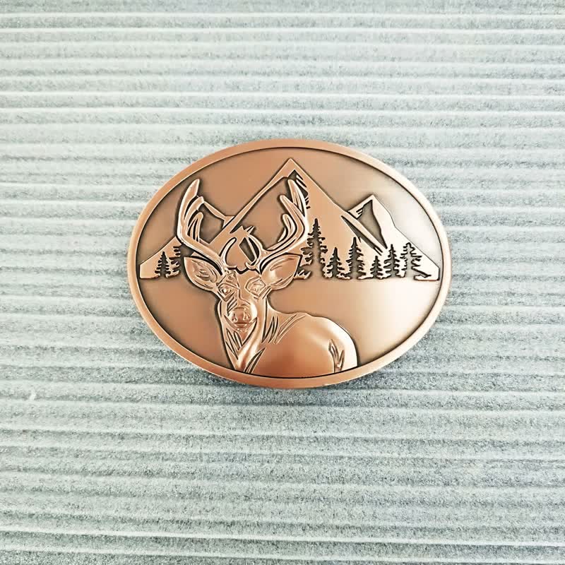 Men's DIY Carved Deer Creative Beer Holder Buckle Leather Belt - Antique Copper - Without Belt - Without Belt - image 19