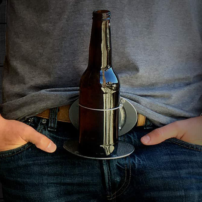 Men's DIY Wild West Bull Creative Beer Holder Buckle Leather Belt - image 7
