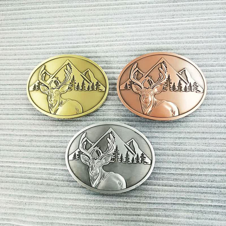 Men's DIY Carved Deer Creative Beer Holder Buckle Leather Belt - image 2