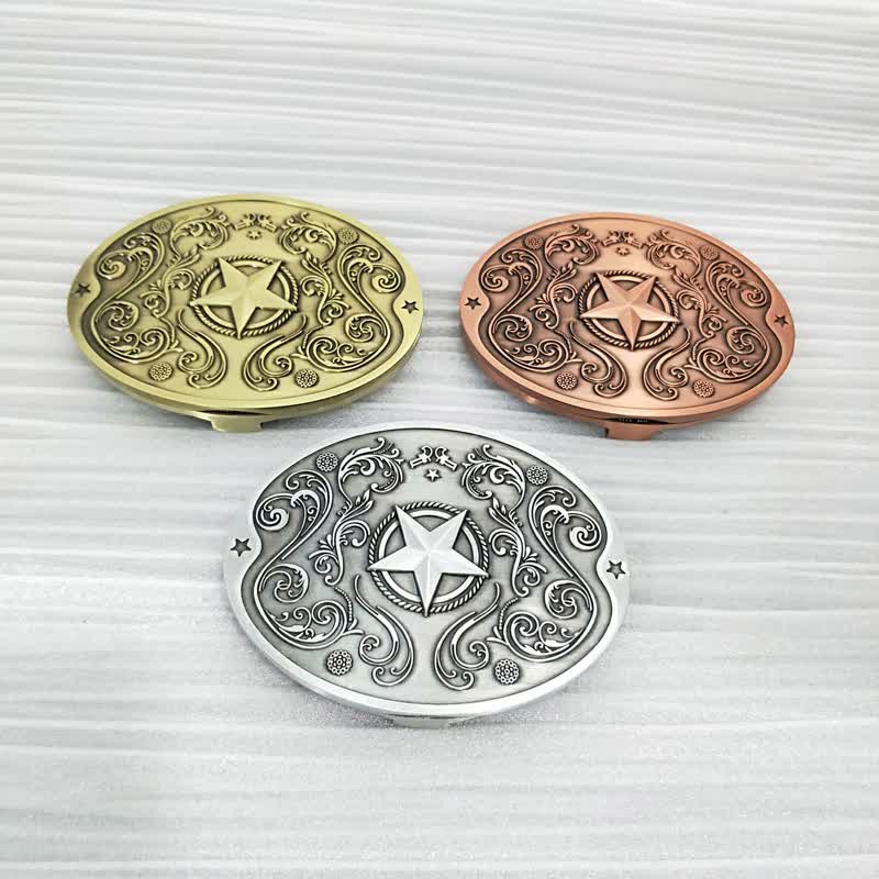 Men's DIY Western Star Creative Beer Holder Buckle Leather Belt