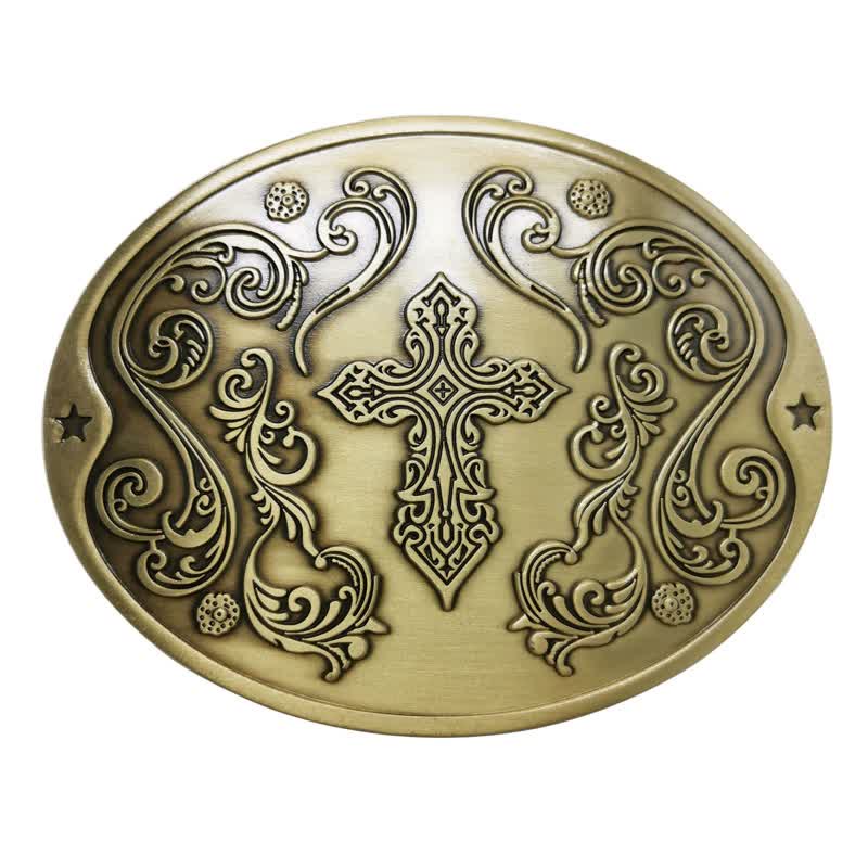 Men's DIY Cross Carving Creative Beer Holder Buckle Leather Belt - Antique Bronze - Without Belt - Without Belt - image 13