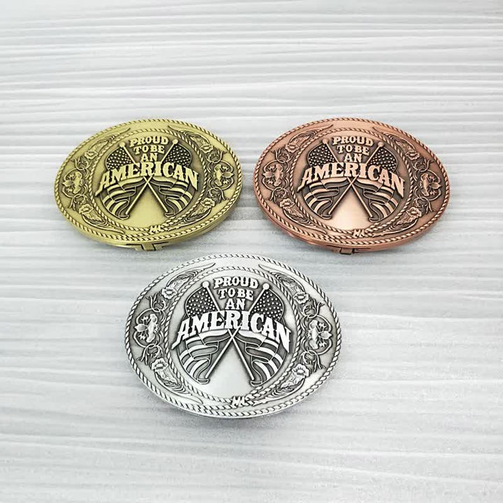 Men's DIY Dual American Flags Creative Beer Holder Buckle Leather Belt - image 2