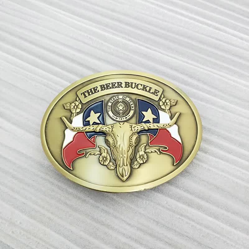 Men's DIY Wild West Bull Creative Beer Holder Buckle Leather Belt - Antique Bronze - Without Belt - Without Belt - image 13