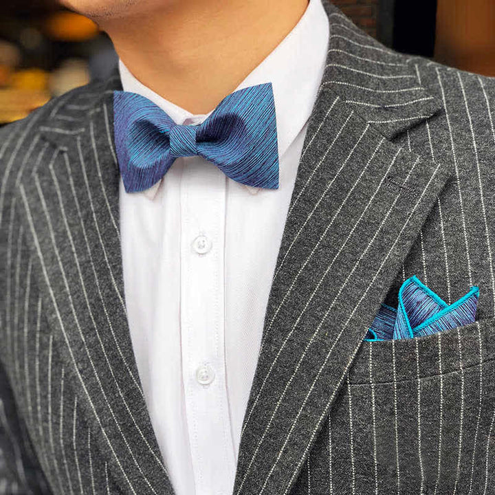 Men's Distintive Twilled Patterned Silk Bow Tie - image 1