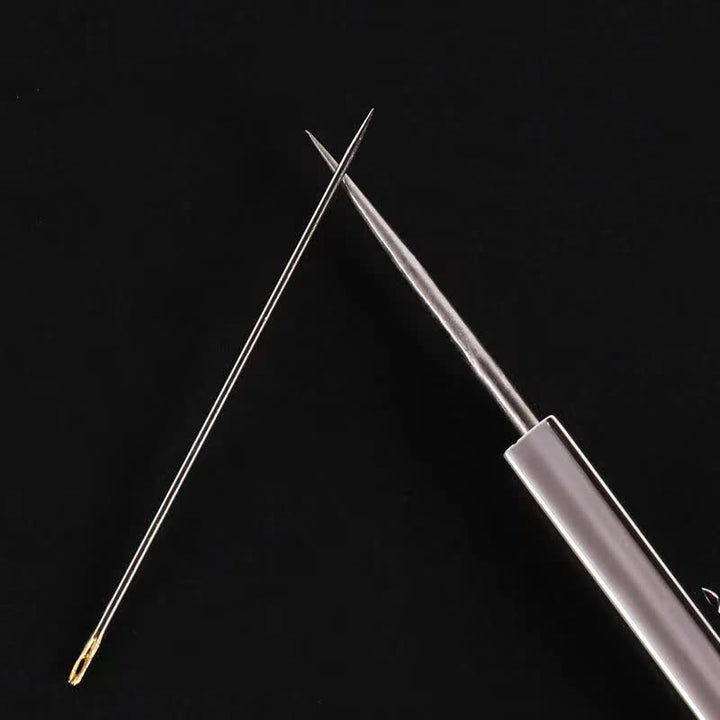 Portable Steel Needle Fashion Rectangle Pendant Necklace - image 3