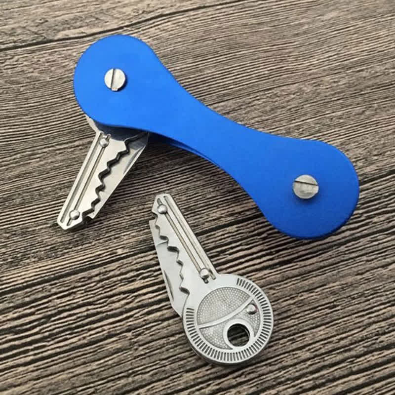Compact Mini Folding Knife Key Shape Keychain - image 6