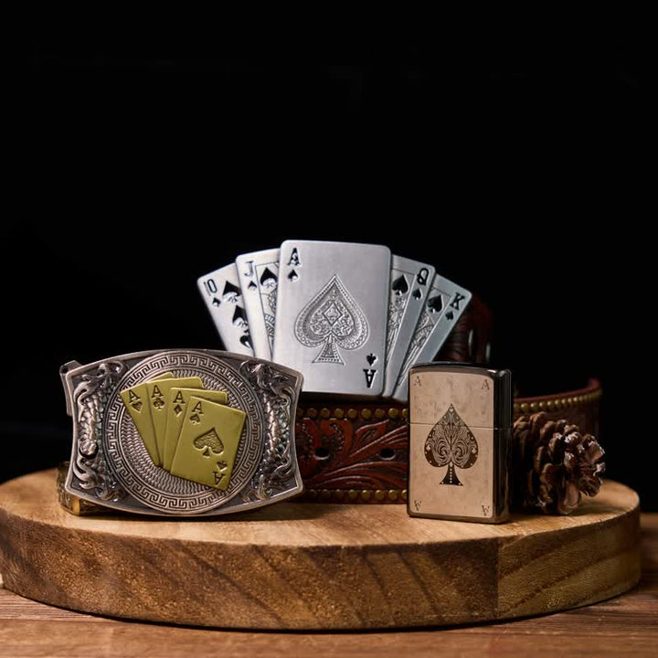 Lucky Poker DIY Hidden Knife Belt Buckle Lighter Buckle Lighter Bundle Set - Bundle Set - image 0