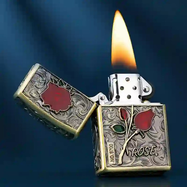 Dual Guns DIY Hidden Knife Belt Buckle Star Flask Buckle Rose Lighter Bundle Set  - image 6