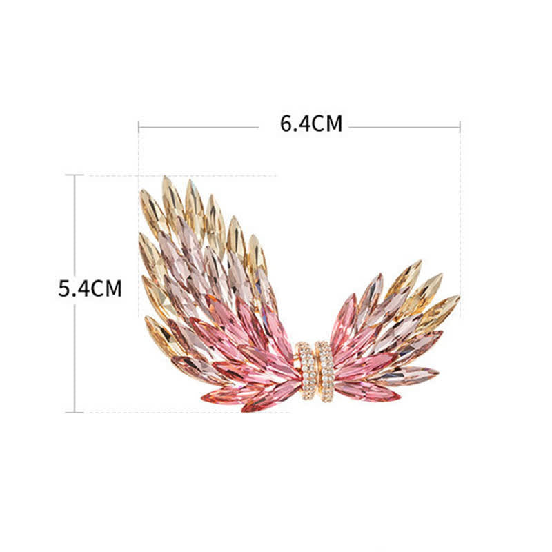 Women's Luxury Elegant Shiny Zircon Wings Brooch - image 6