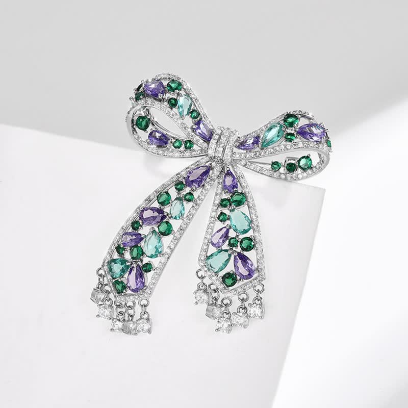 Women's Light Luxury Tassel Bow Knot Brooch - image 4