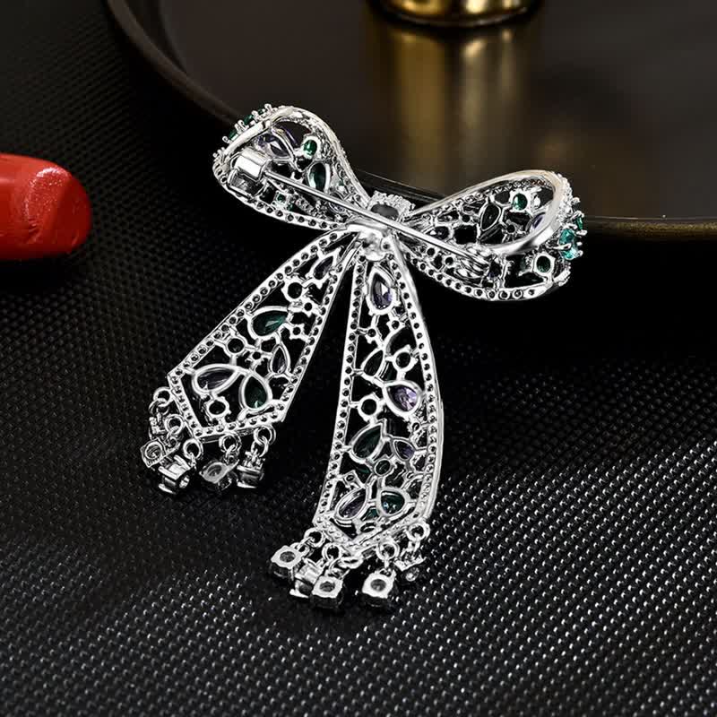 Women's Light Luxury Tassel Bow Knot Brooch - image 2