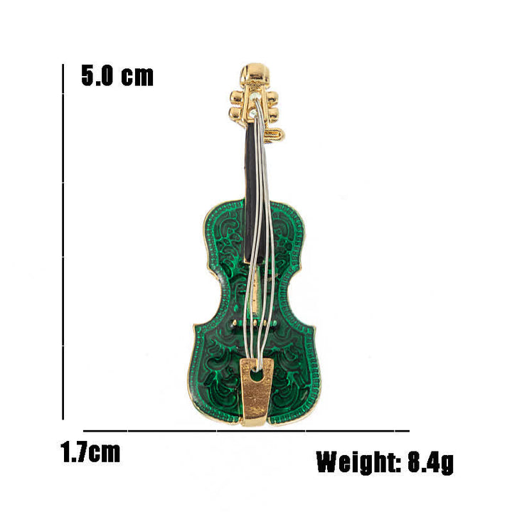 Women's Creative Musical Violin Enamel Brooch - image 3