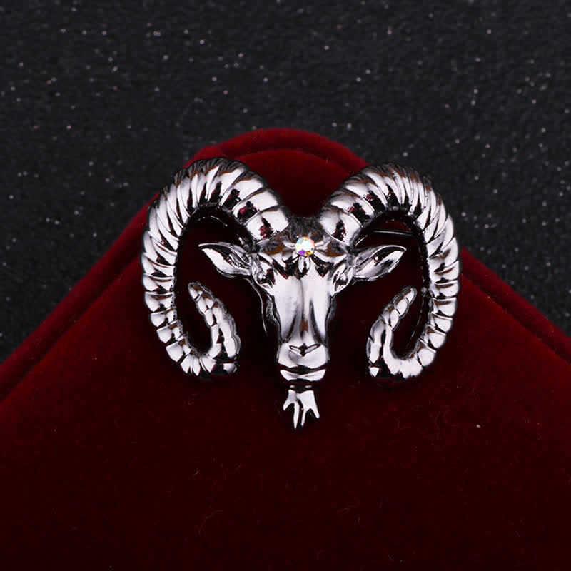 Men's Rams Head Animal Accessories Brooch - image 1