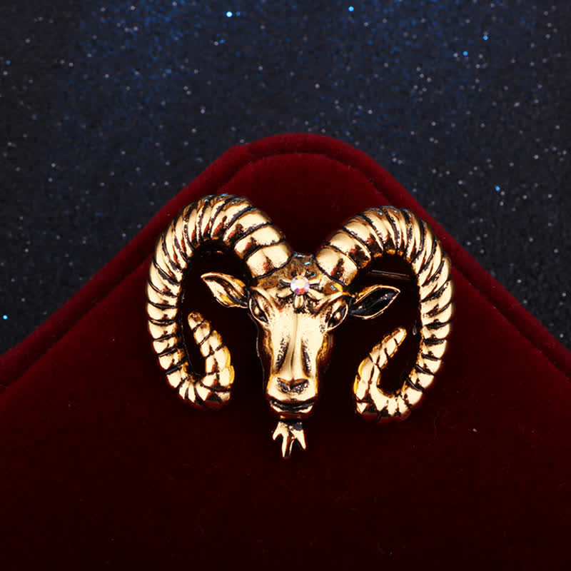 Men's Rams Head Animal Accessories Brooch - image 6