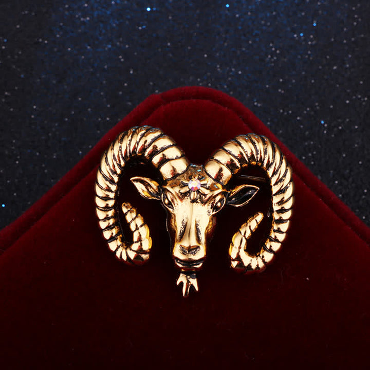 Men's Rams Head Animal Accessories Brooch - image 6