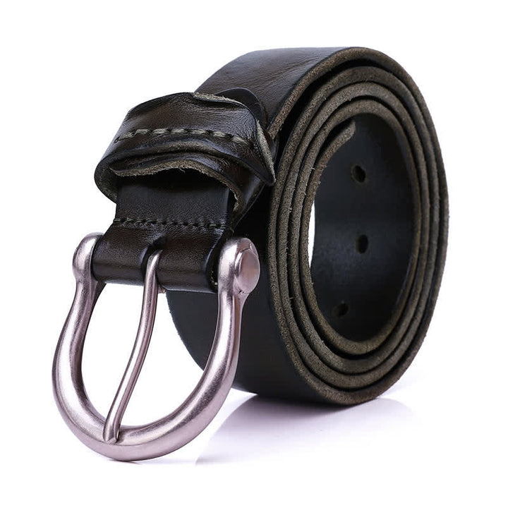 Versatile Fashion Simple Distressed Leather Belt - image 5