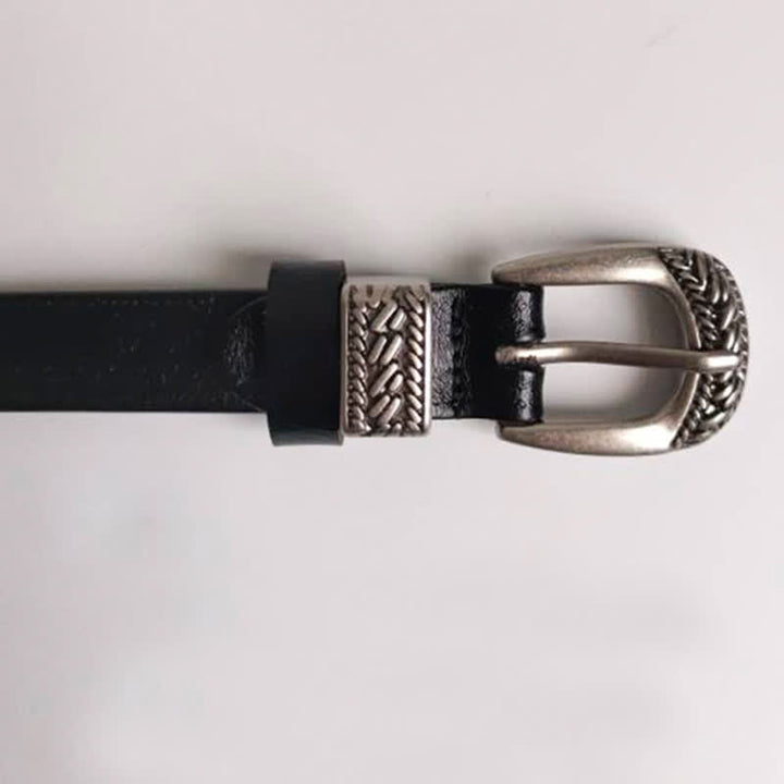 Women's Casual Decorative Carved Buckle Leather Belt - image 5