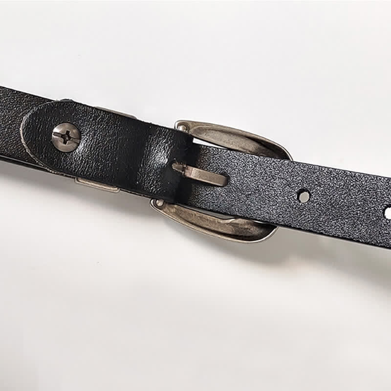 Women's Casual Decorative Carved Buckle Leather Belt - image 6