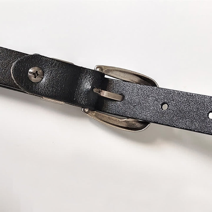 Women's Casual Decorative Carved Buckle Leather Belt - image 6
